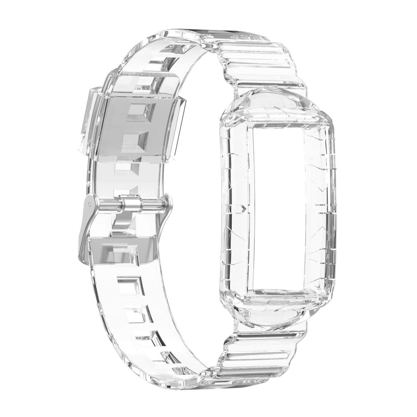 Silicone Wristband Comfortable for Charge5/4/4SE/3/3SE Smartwatches Clear