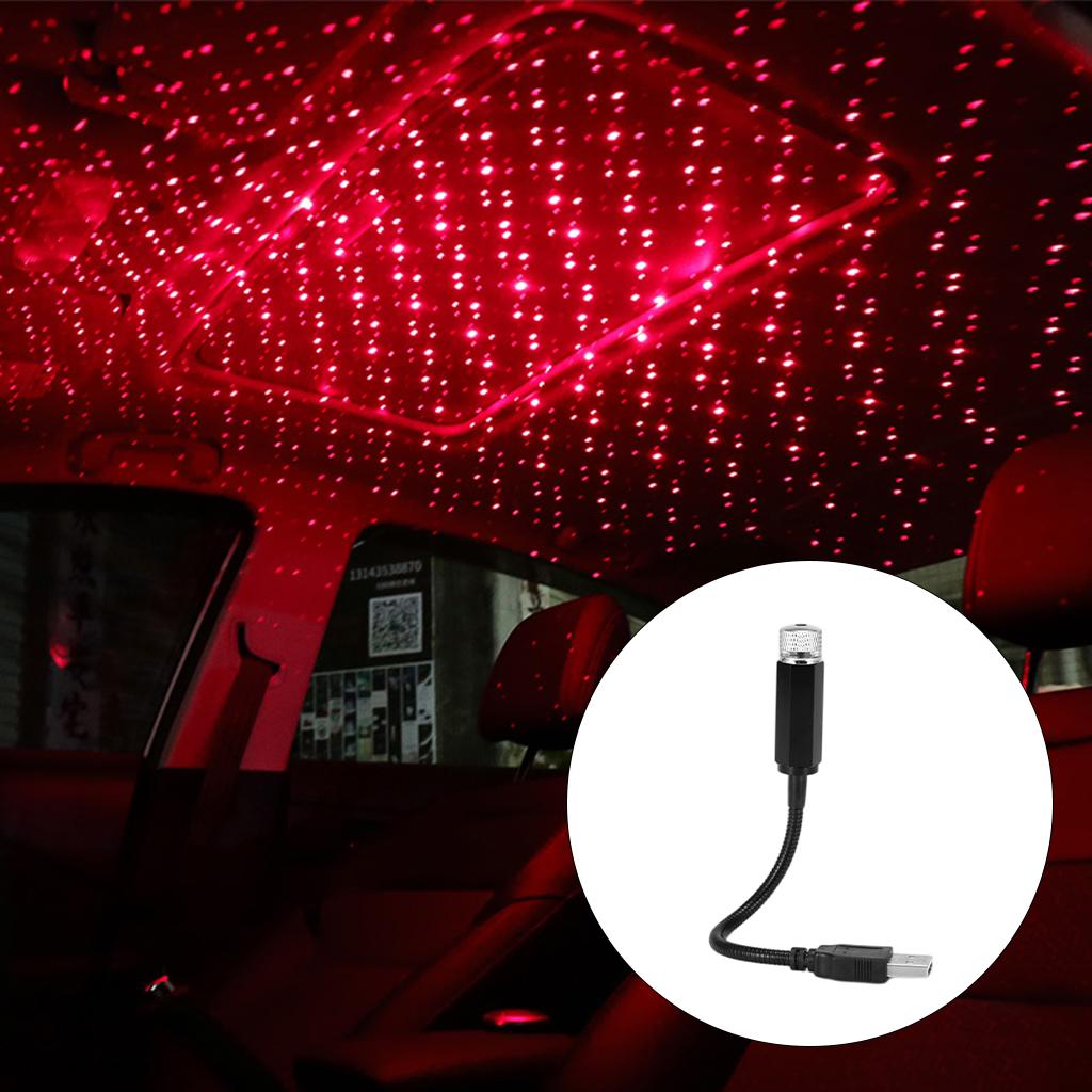USB Star Night Light Mini Atmosphere Starry Sky Romantic Flexible for Party Red