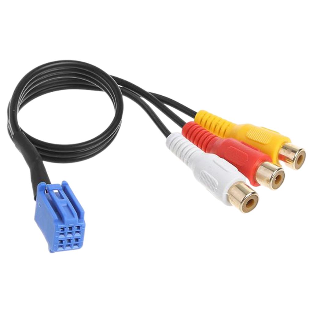 Audio Video Cable Car 3 RCA Cable Adapter for Toyota Replace Car Parts