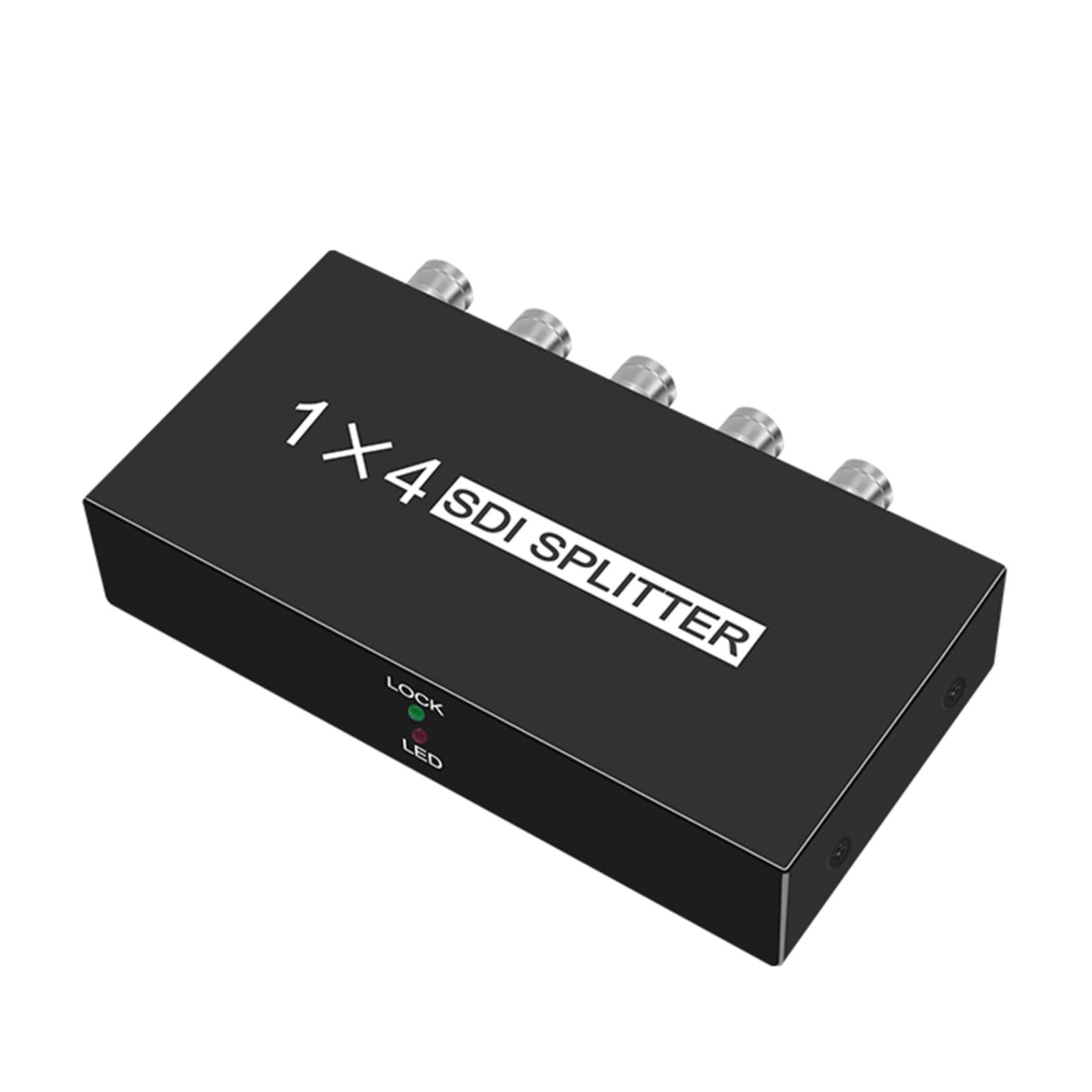 1x4 1 Input and 4 Outputs Multimedia SDI Splitter for TV Monitor Projector