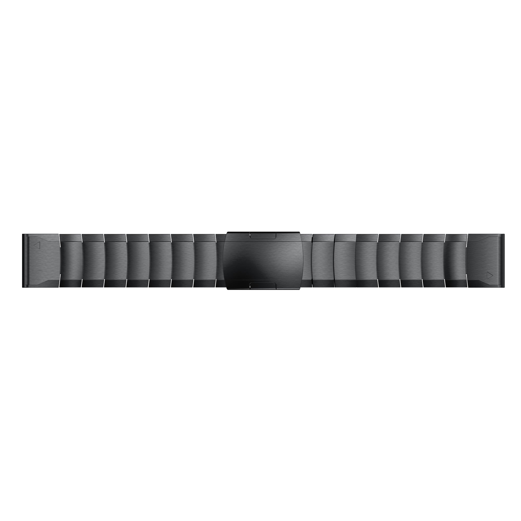 For Garmin Fenix 6X Stainless Steel Watch Band Wrist Strap Replacement with Butterfly Buckle - Black - UNIQBUY