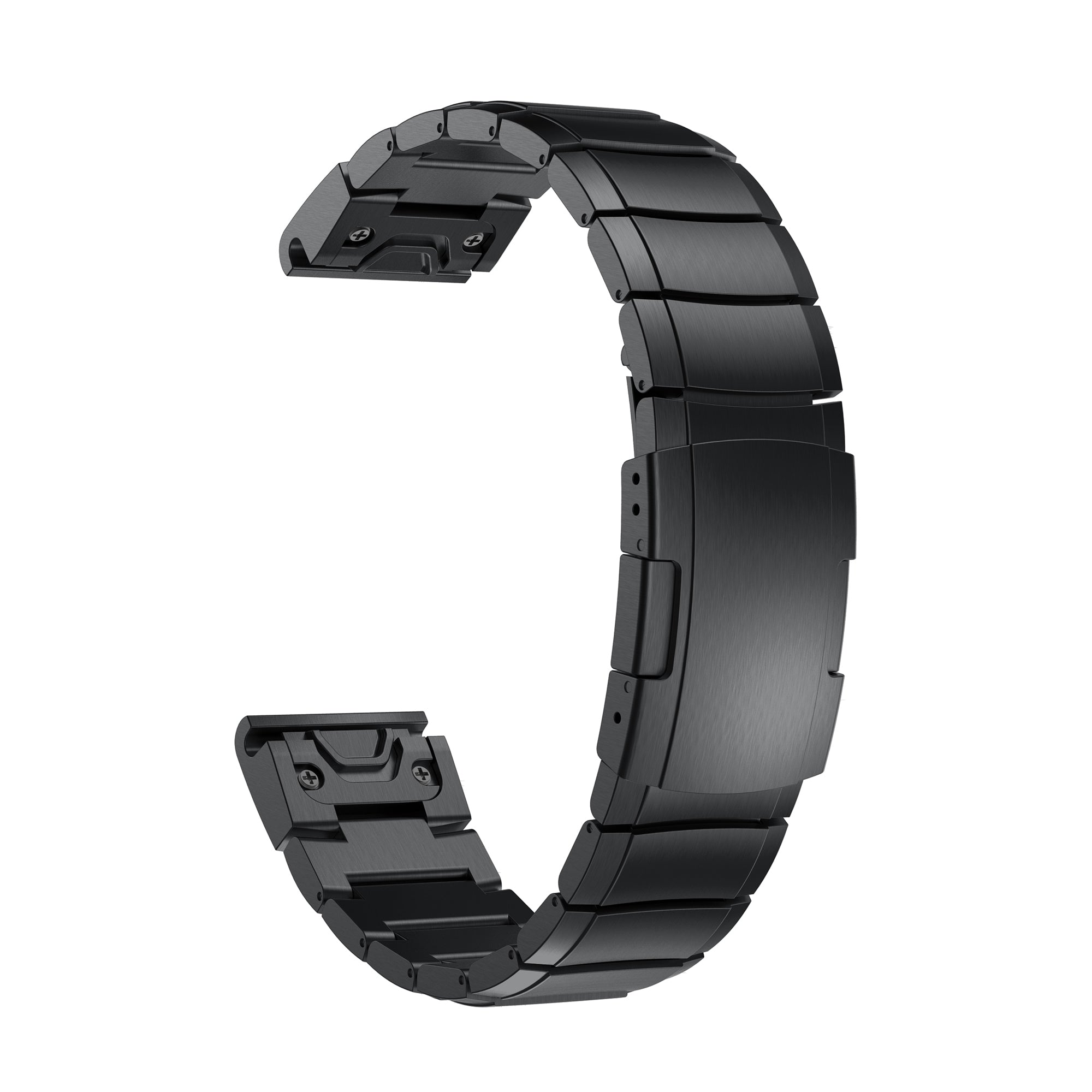 For Garmin Fenix 6S Stainless Steel Watch Band Replacement Wrist Strap with Butterfly Buckle - Black - UNIQBUY