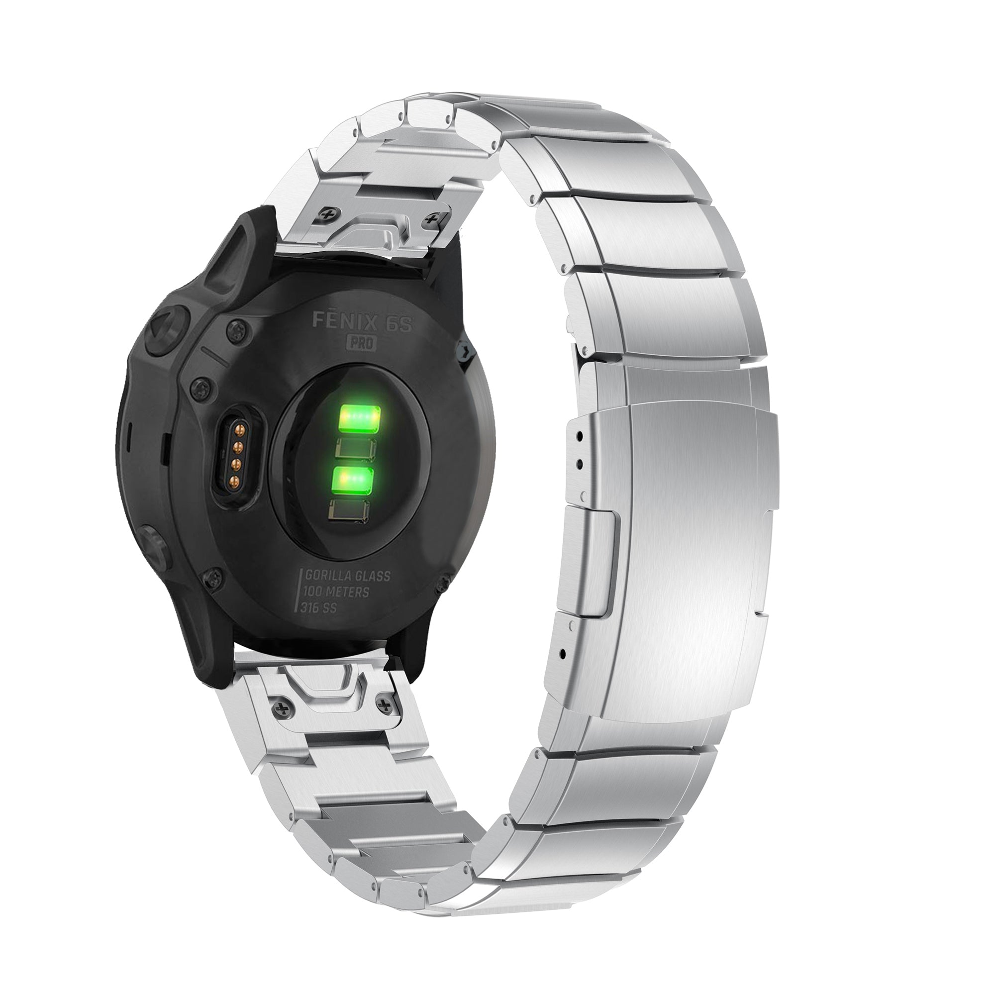 Stainless Steel Watch Band Strap for Garmin Fenix 6S - Silver - UNIQBUY