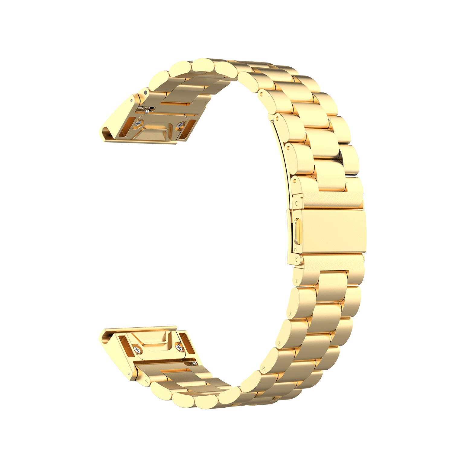 26mm Stainless Steel Three Beads Wrist Watch Band for Garmin Fenix 6X - Gold - UNIQBUY