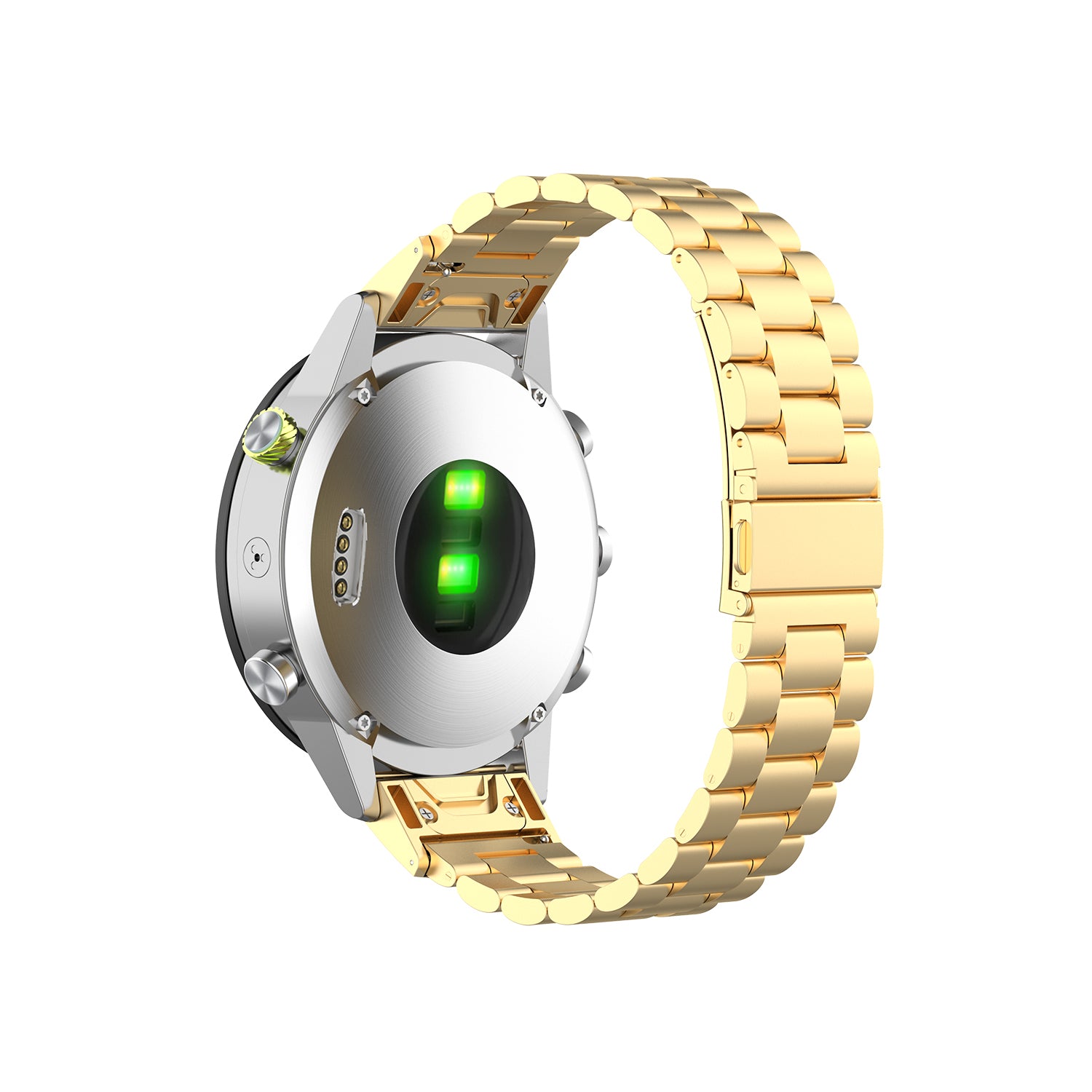 26mm Stainless Steel Three Beads Wrist Watch Band for Garmin Fenix 6X - Gold - UNIQBUY