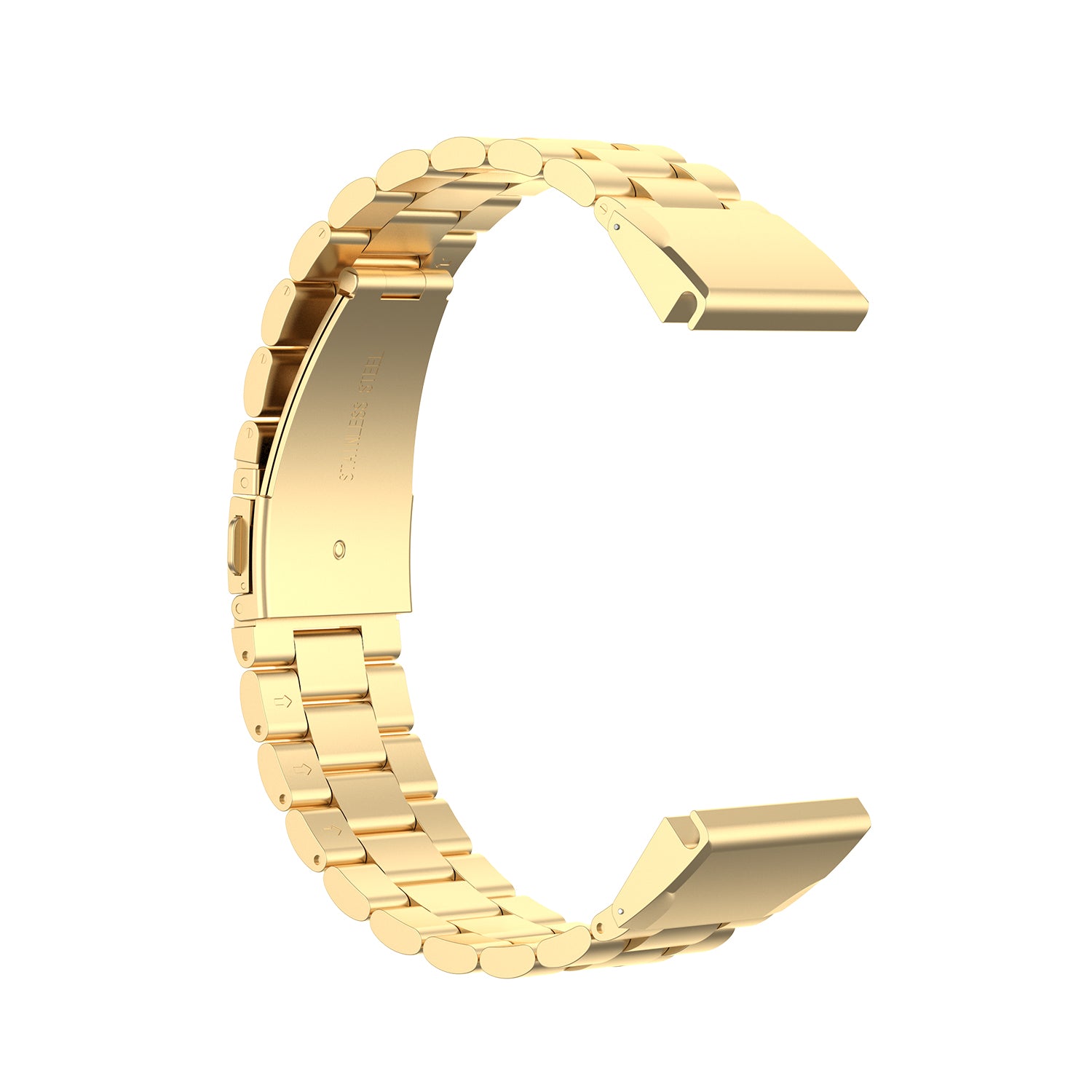 26mm Stainless Steel Three Beads Wrist Watch Band for Garmin Fenix 6X - Gold - UNIQBUY