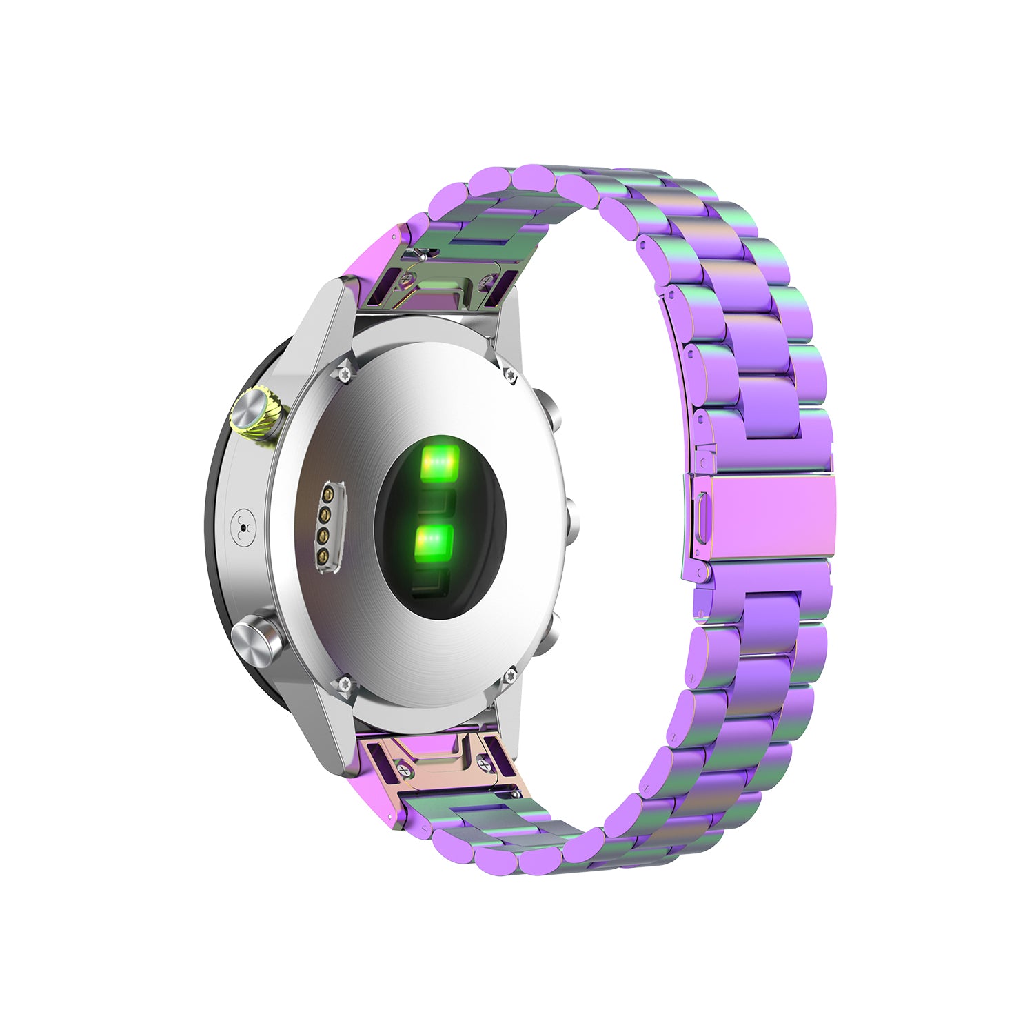 26mm Stainless Steel Three Beads Wrist Watch Band for Garmin Fenix 6X - Purple - UNIQBUY