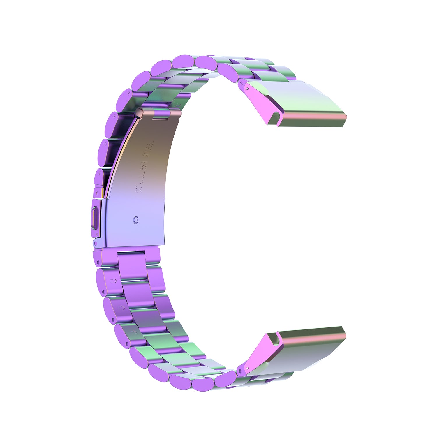 26mm Stainless Steel Three Beads Wrist Watch Band for Garmin Fenix 6X - Purple - UNIQBUY