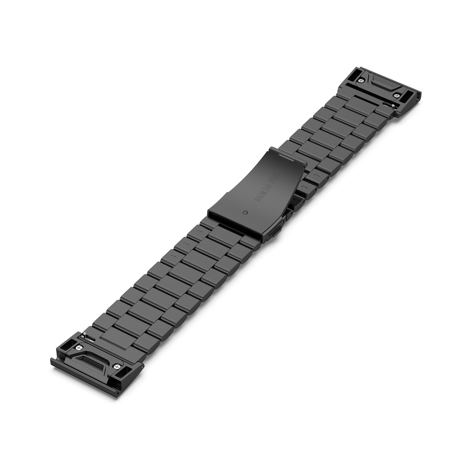 Stainless Steel Three Beads Replacement Watch Strap for Garmin Fenix 6 - Black - UNIQBUY