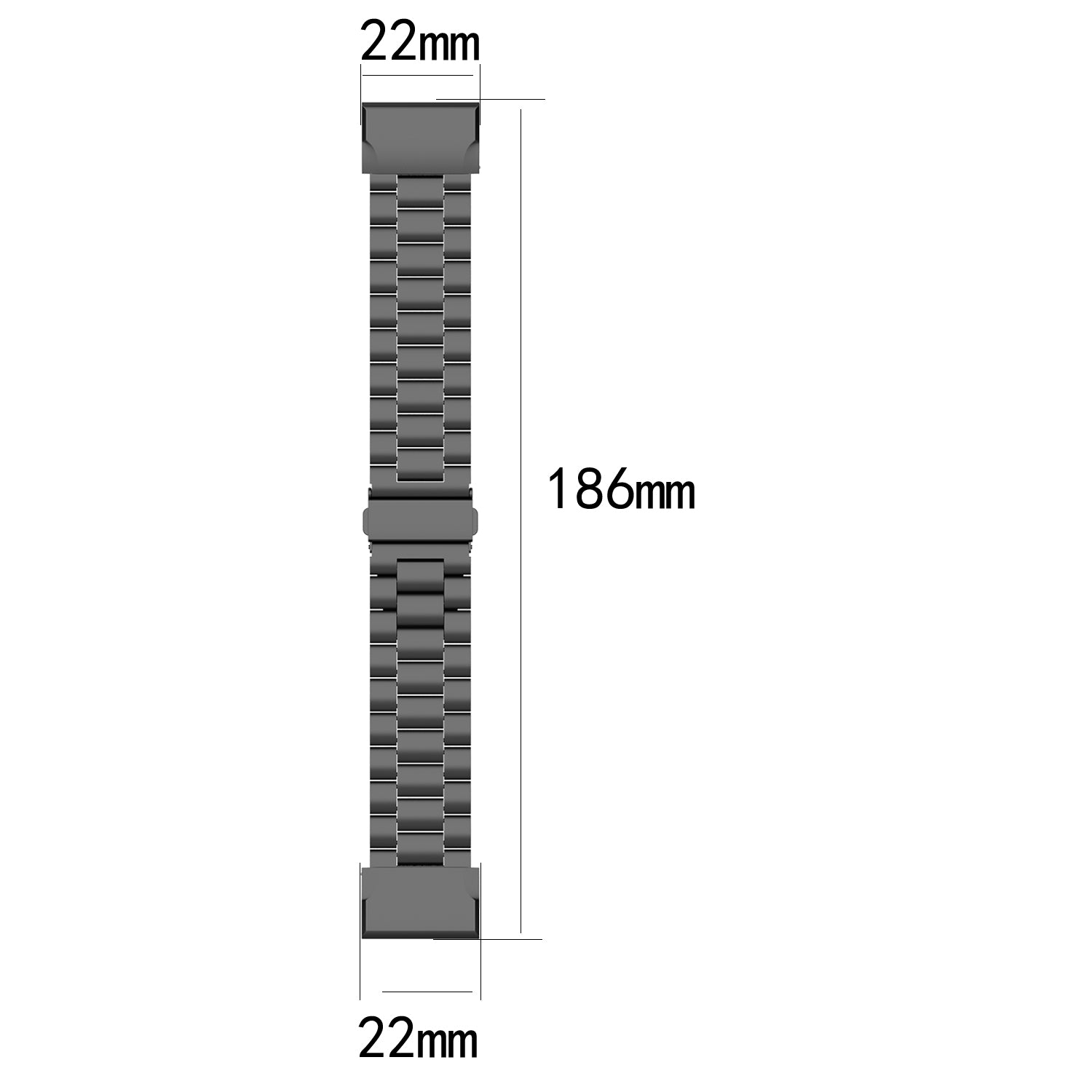 Stainless Steel Three Beads Replacement Watch Strap for Garmin Fenix 6 - Black - UNIQBUY