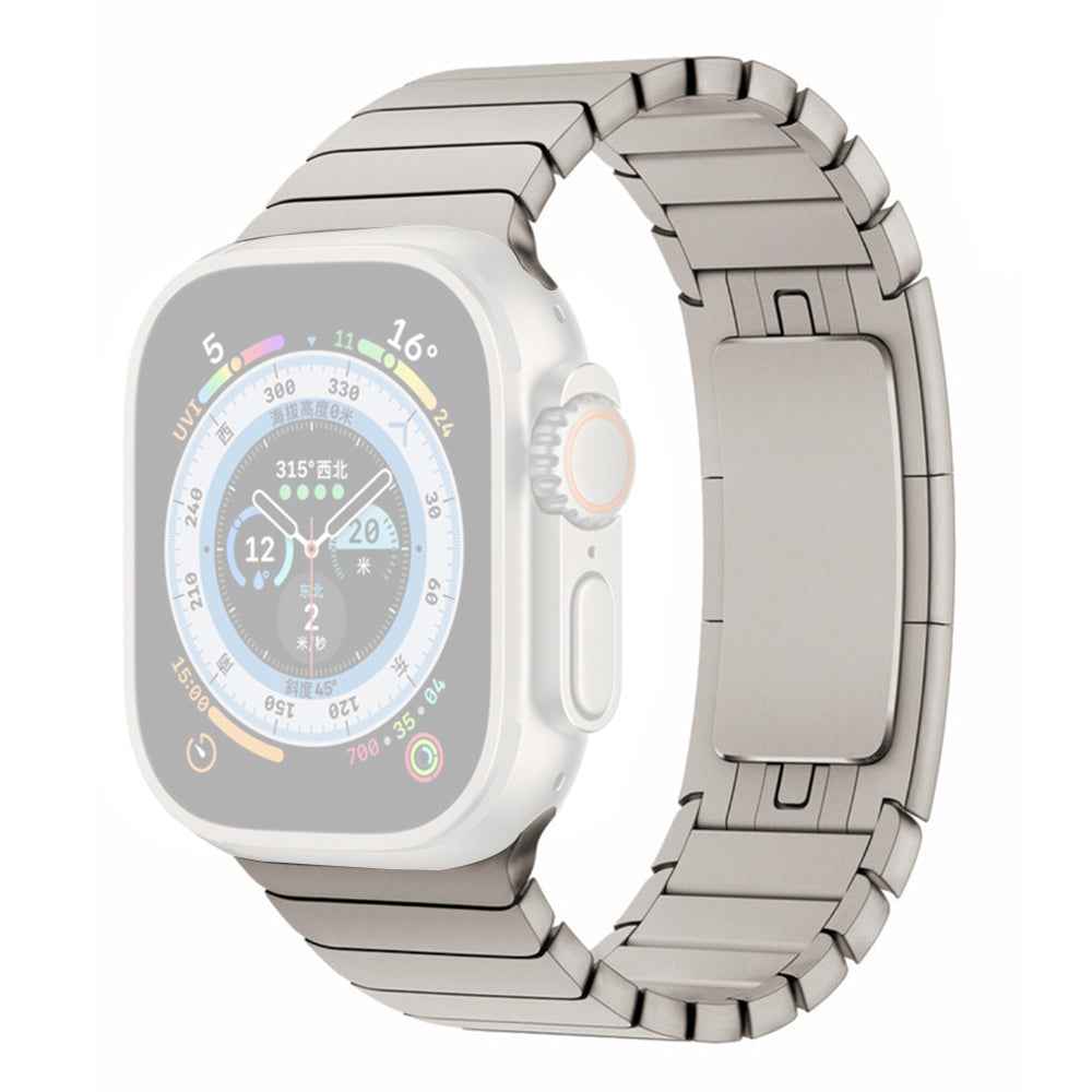 For Apple Watch Series 8 / 7 41mm / 6 / SE / SE (2022) / 5 / 4 40mm / 3 / 2 / 1 38mm Wrist Strap Stainless Steel Watch Band - Starlight