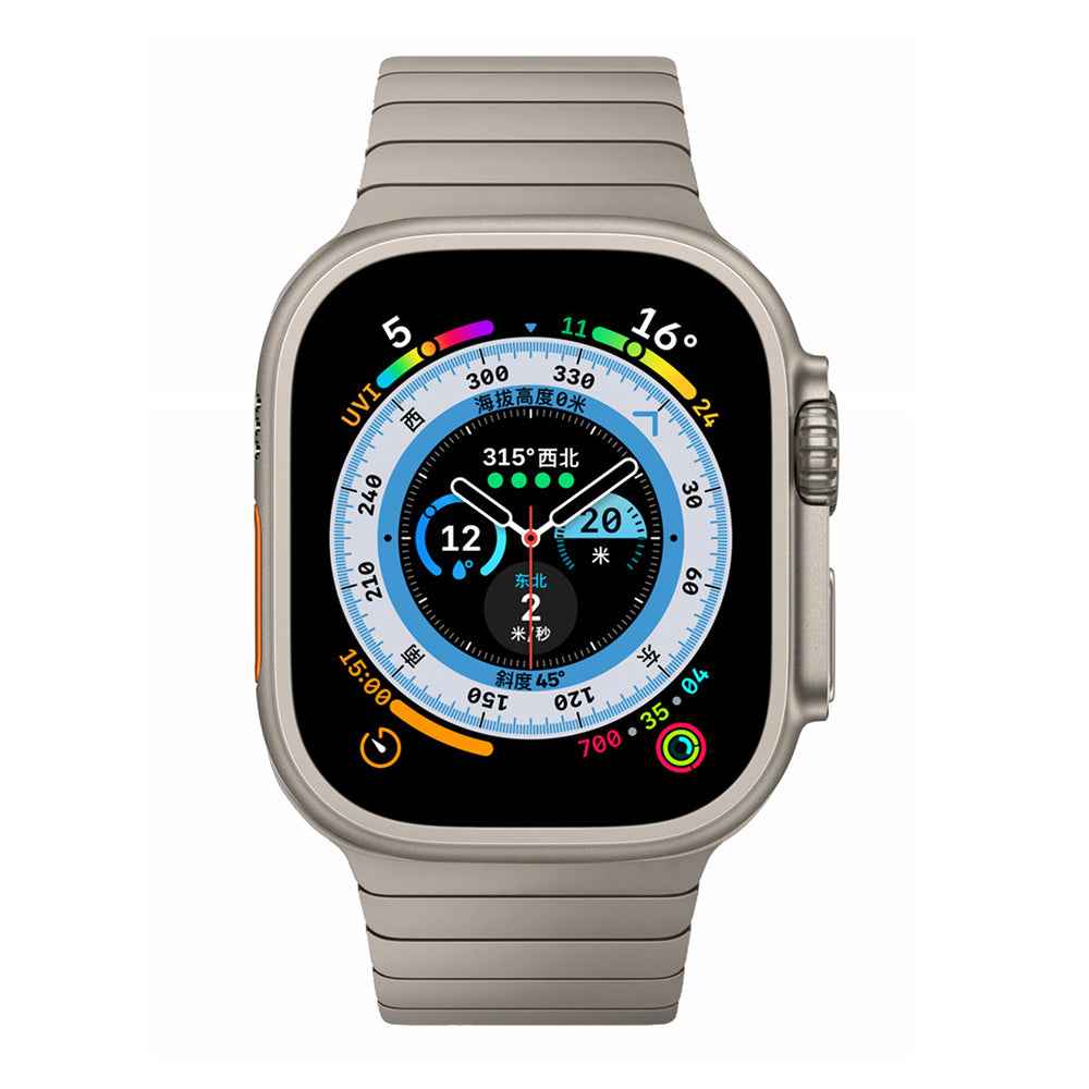 For Apple Watch Series 8 / 7 41mm / 6 / SE / SE (2022) / 5 / 4 40mm / 3 / 2 / 1 38mm Wrist Strap Stainless Steel Watch Band - Starlight