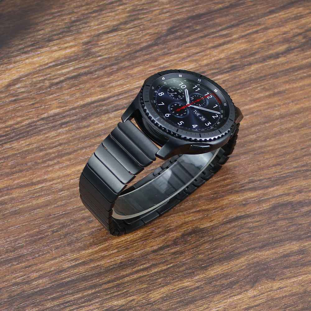 22mm Stainless Steel Quick Release Smart Watch Band Bracelet Strap Replacement for Huawei Watch GT 2 Pro Porsche - Black