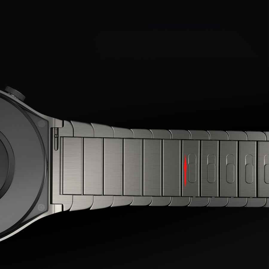 22mm Stainless Steel Quick Release Smart Watch Band Bracelet Strap Replacement for Huawei Watch GT 2 Pro Porsche - Grey