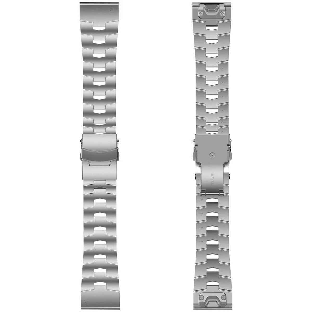 For Garmin Fenix 6 / 5 / Forerunner 935 / 945 Titanium Alloy Metal Watch Strap Quick Release Wrist Band Replacement - Silver