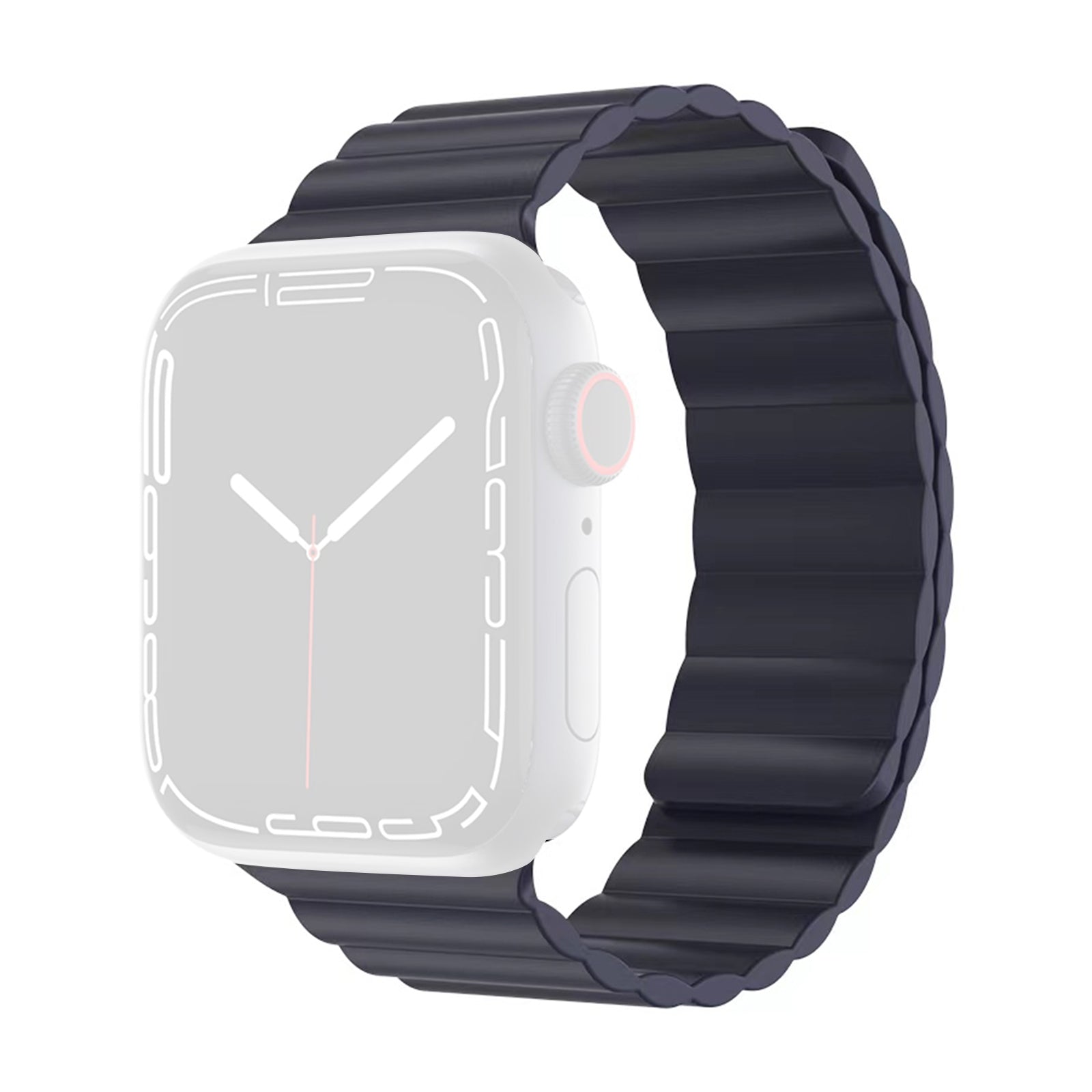 MUTURAL Modi Series Sweatproof Silicone Watch Band Adjustable Magnetic Wrist Strap for Apple Watch Series 8 41mm / Series 7 41mm / 6 / 5 / 4 / SE / SE(2022) 40mm / 3 / 2 / 1 38mm - Midnight Blue - UNIQBUY