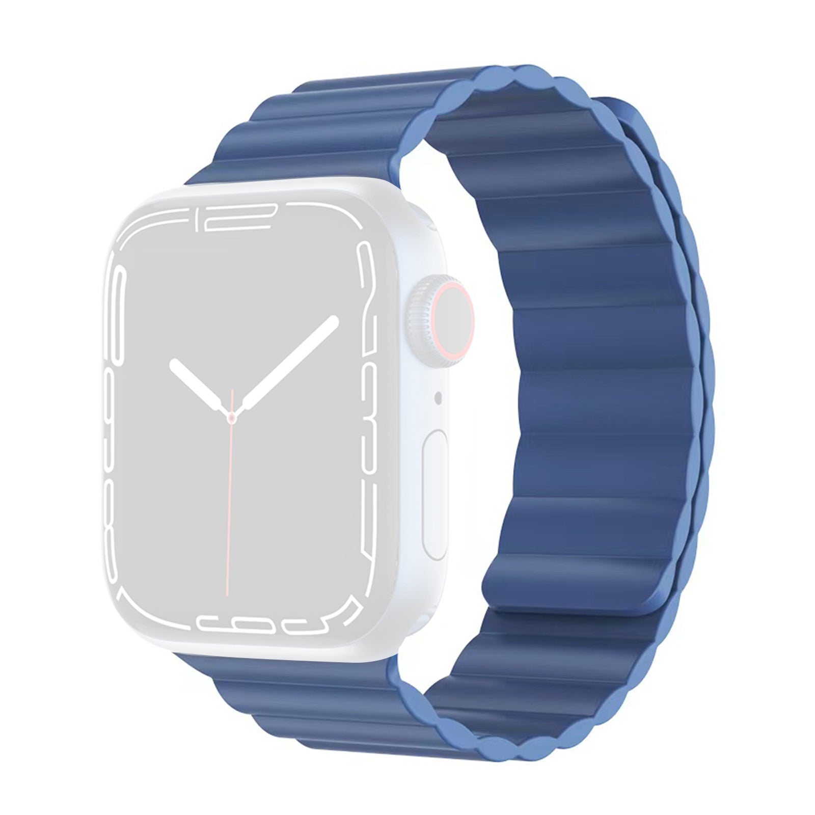MUTURAL Modi Series Sweatproof Silicone Watch Band Adjustable Magnetic Wrist Strap for Apple Watch Series 8 41mm / Series 7 41mm / 6 / 5 / 4 / SE / SE(2022) 40mm / 3 / 2 / 1 38mm - Blue - UNIQBUY