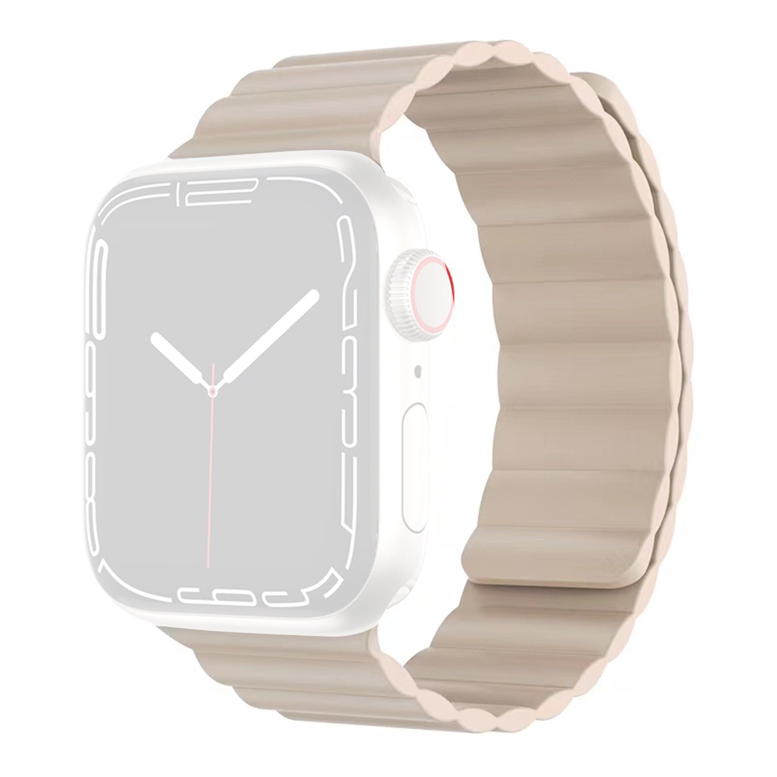 MUTURAL Modi Series Sweatproof Silicone Watch Band Adjustable Magnetic Wrist Strap for Apple Watch Series 8 41mm / Series 7 41mm / 6 / 5 / 4 / SE / SE(2022) 40mm / 3 / 2 / 1 38mm - Starlight - UNIQBUY