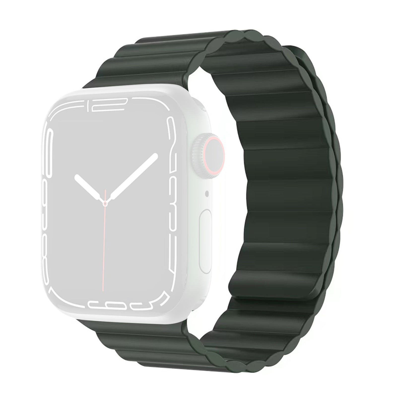 MUTURAL Modi Series Sweatproof Silicone Watch Band Adjustable Magnetic Wrist Strap for Apple Watch Series 8 41mm / Series 7 41mm / 6 / 5 / 4 / SE / SE(2022) 40mm / 3 / 2 / 1 38mm - Green - UNIQBUY