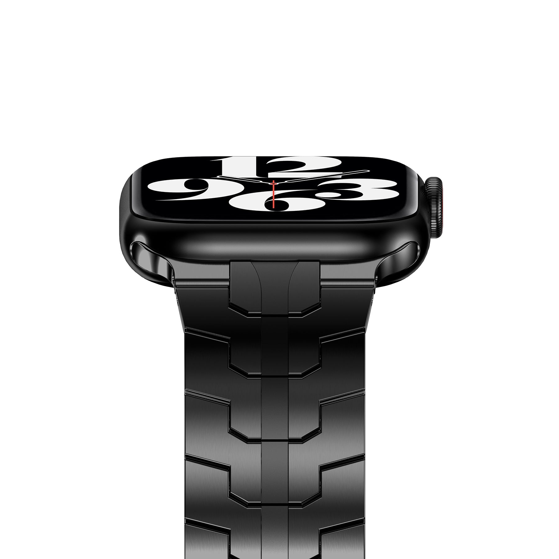 Adjustable Stainless Steel Strap Metal Watchband for Apple Watch Ultra 49mm / Series 8 45mm / 7 45mm / Watch Series 6 / SE 44mm / SE (2022) 44mm / 5 / 4 44mm / Watch Series 3 / 2 / 1 42mm - Black - UNIQBUY