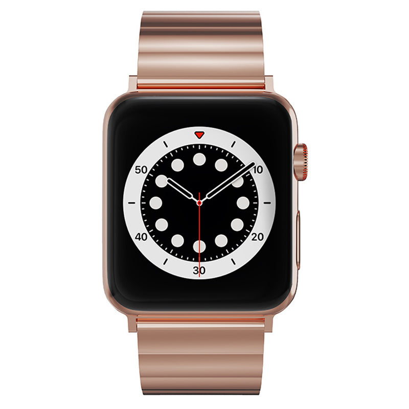 Metal Watch Strap Smart Watch Band Replacement for Apple Watch Series 8 41mm / Series 7 41mm / Watch Series 6 / 5 / 4 / SE / SE(2022) 40mm / Watch Series 1 / 2 / 3 38mm - Rose Gold - UNIQBUY