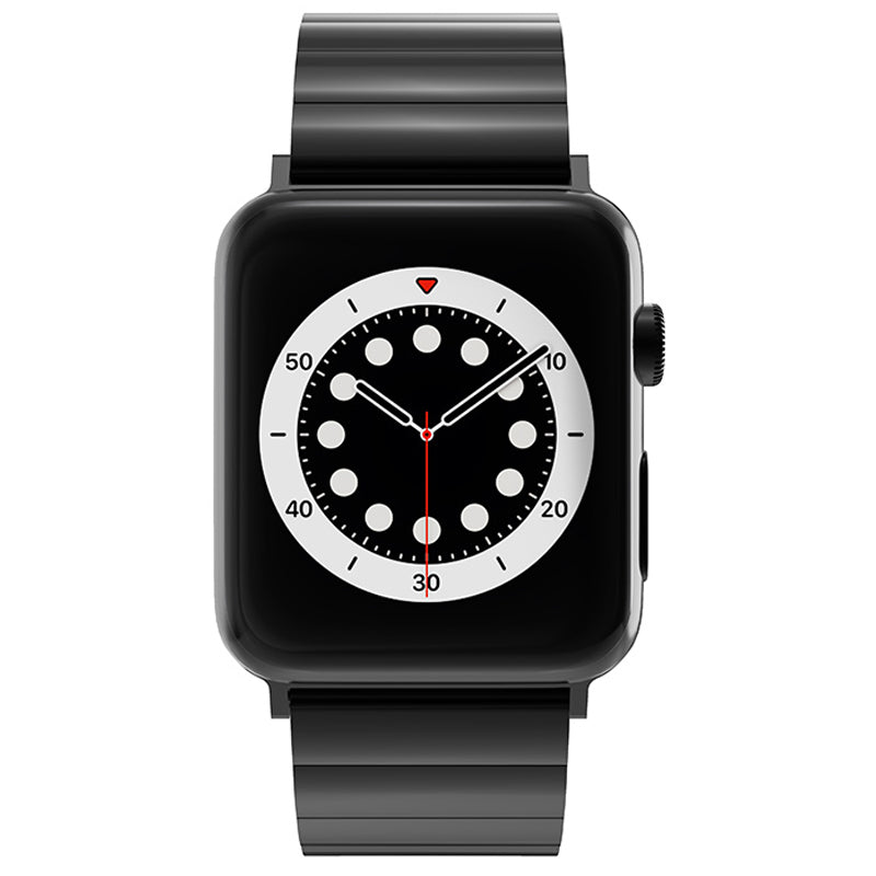 Metal Watch Strap Smart Watch Band Replacement for Apple Watch Series 8 41mm / Series 7 41mm / Watch Series 6 / 5 / 4 / SE / SE(2022) 40mm / Watch Series 1 / 2 / 3 38mm - Black - UNIQBUY