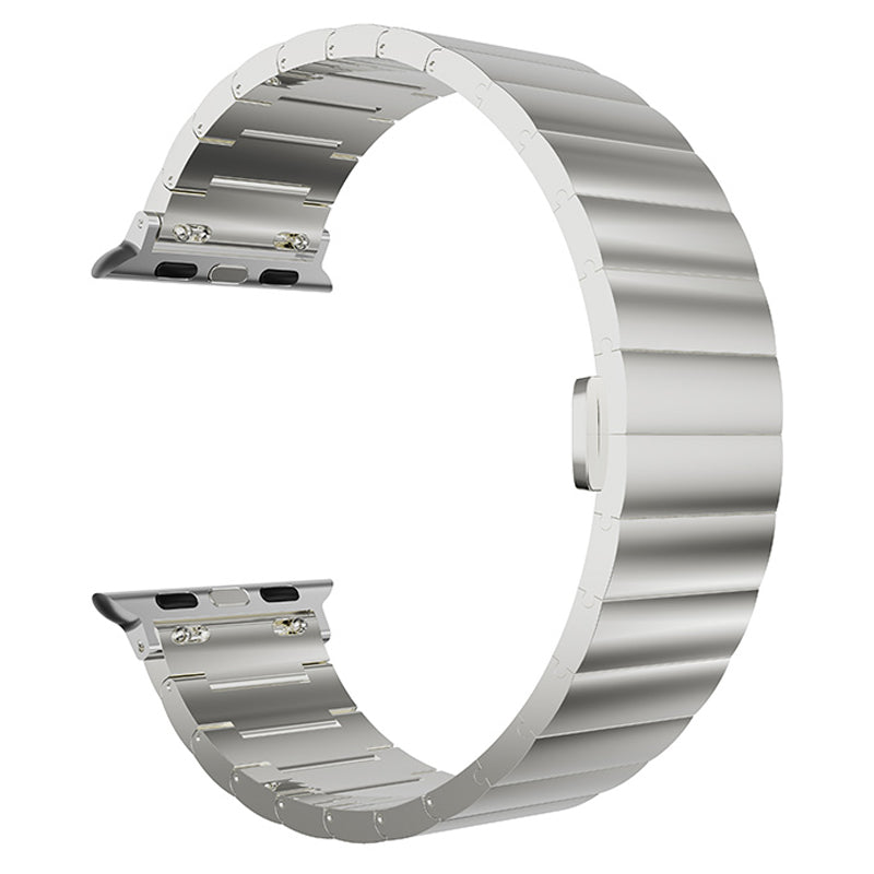 Metal Watch Strap Smart Watch Band Replacement for Apple Watch Series 8 41mm / Series 7 41mm / Watch Series 6 / 5 / 4 / SE / SE(2022) 40mm / Watch Series 1 / 2 / 3 38mm - Silver - UNIQBUY