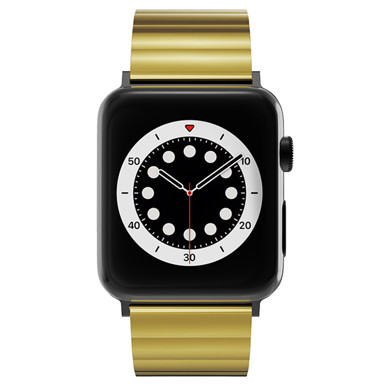 Smart Watch Band Metal Watch Strap Replacement for Apple Watch Ultra 49mm / Series 8 45mm / 7 45mm / Watch Series 6 / 5 / 4 / SE 44mm / SE (2022) 44mm / Watch Series 1 / 2 / 3 42mm - Gold - UNIQBUY