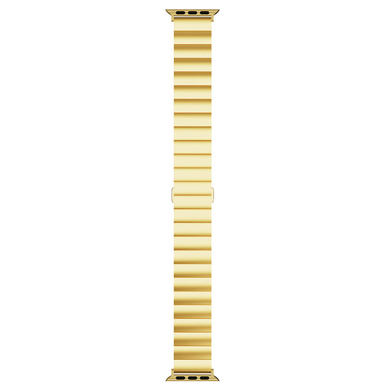 Smart Watch Band Metal Watch Strap Replacement for Apple Watch Ultra 49mm / Series 8 45mm / 7 45mm / Watch Series 6 / 5 / 4 / SE 44mm / SE (2022) 44mm / Watch Series 1 / 2 / 3 42mm - Gold - UNIQBUY
