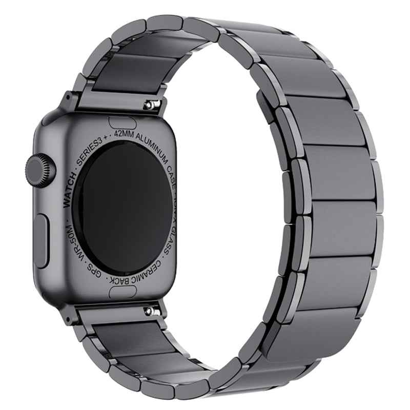 Magnetic Lock Adjustable Metal Watch Strap Watchband Replacement for Apple Watch Series 8 41mm / Series 7 41mm / 6 / 5 / 4 / SE / SE(2022) 40mm / 3 / 2 / 1 38mm - Black