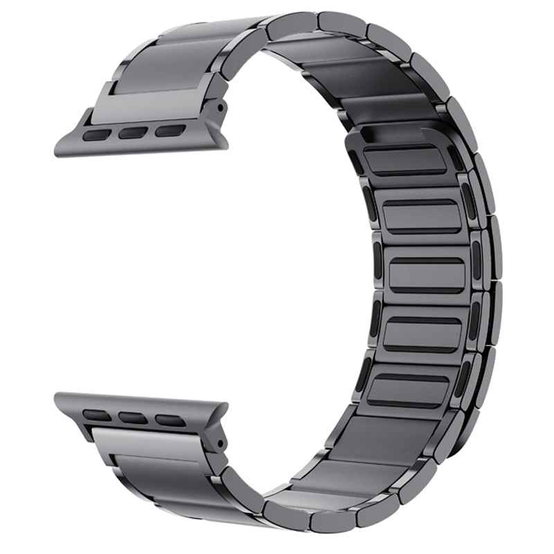 Magnetic Lock Adjustable Metal Watch Strap Watchband Replacement for Apple Watch Series 8 41mm / Series 7 41mm / 6 / 5 / 4 / SE / SE(2022) 40mm / 3 / 2 / 1 38mm - Black