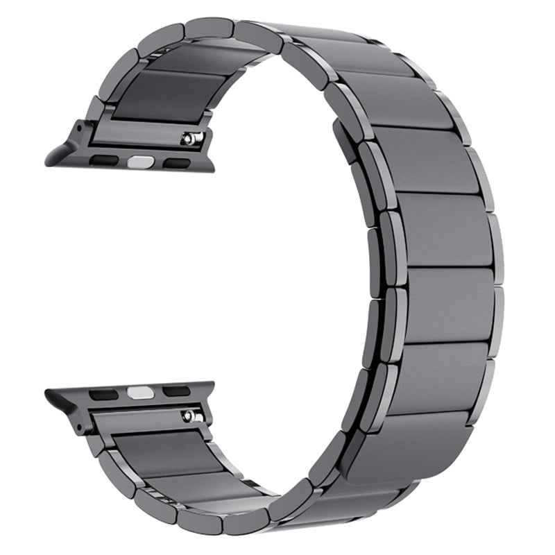 Magnetic Lock Adjustable Metal Watch Strap Watchband Replacement for Apple Watch Series 8 41mm / Series 7 41mm / 6 / 5 / 4 / SE / SE(2022) 40mm / 3 / 2 / 1 38mm - Black