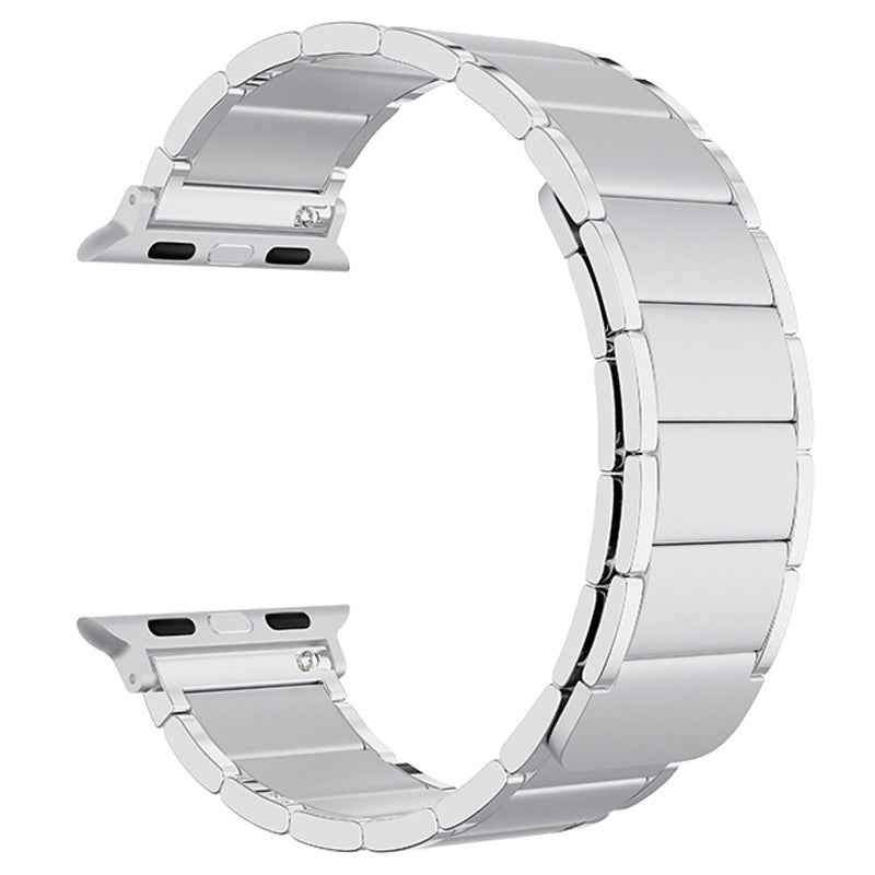 Magnetic Lock Adjustable Metal Watch Strap Watchband Replacement for Apple Watch Series 8 41mm / Series 7 41mm / 6 / 5 / 4 / SE / SE(2022) 40mm / 3 / 2 / 1 38mm - Silver