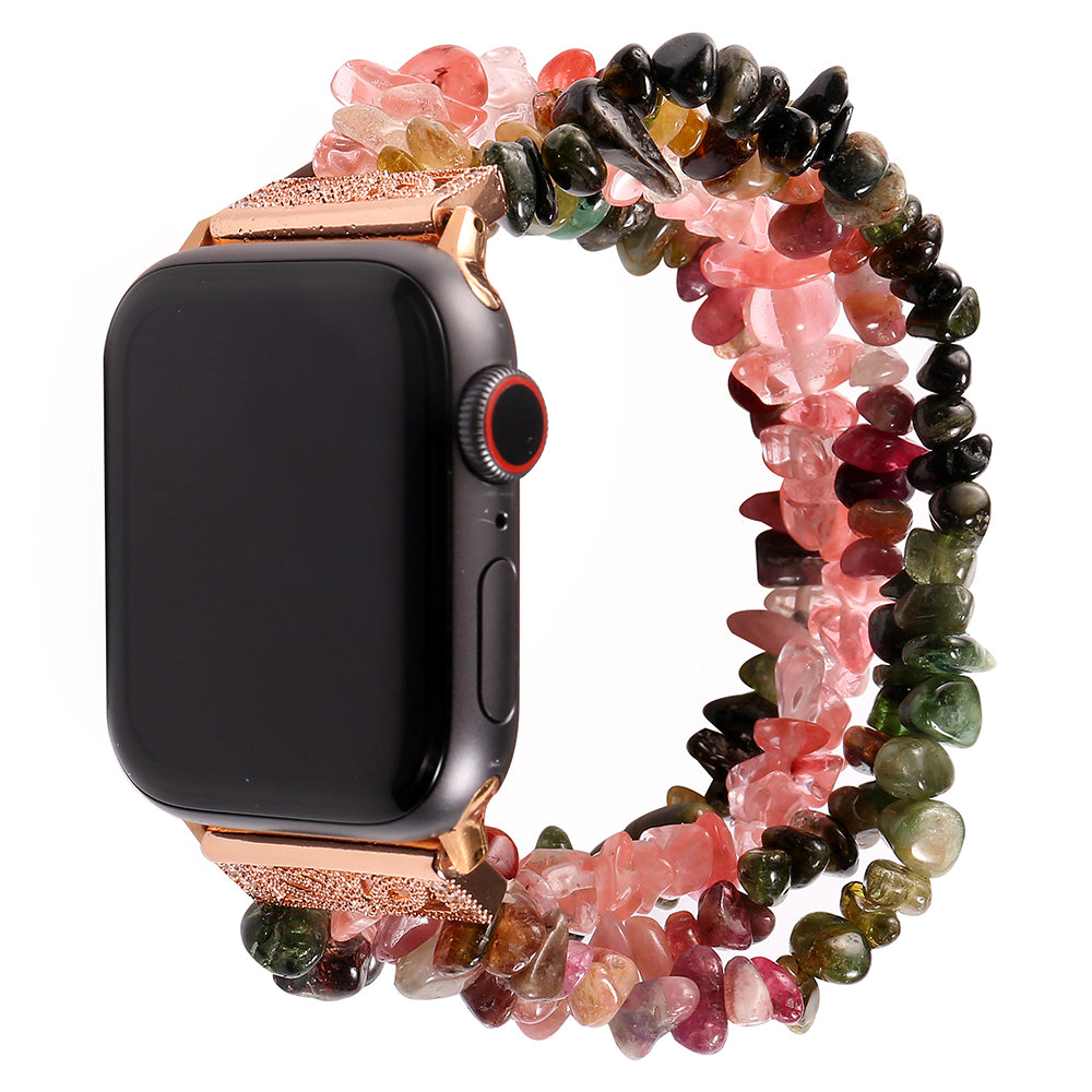 Natural Stones Watch Strap Replacement Wrist Band Bracelet for Apple Watch Series 8 41mm / Series 7 41mm / SE / SE(2022) / Series 6 / 5 / 4 40mm / Series 3 / 2 / 1 38mm - Multicolor - UNIQBUY