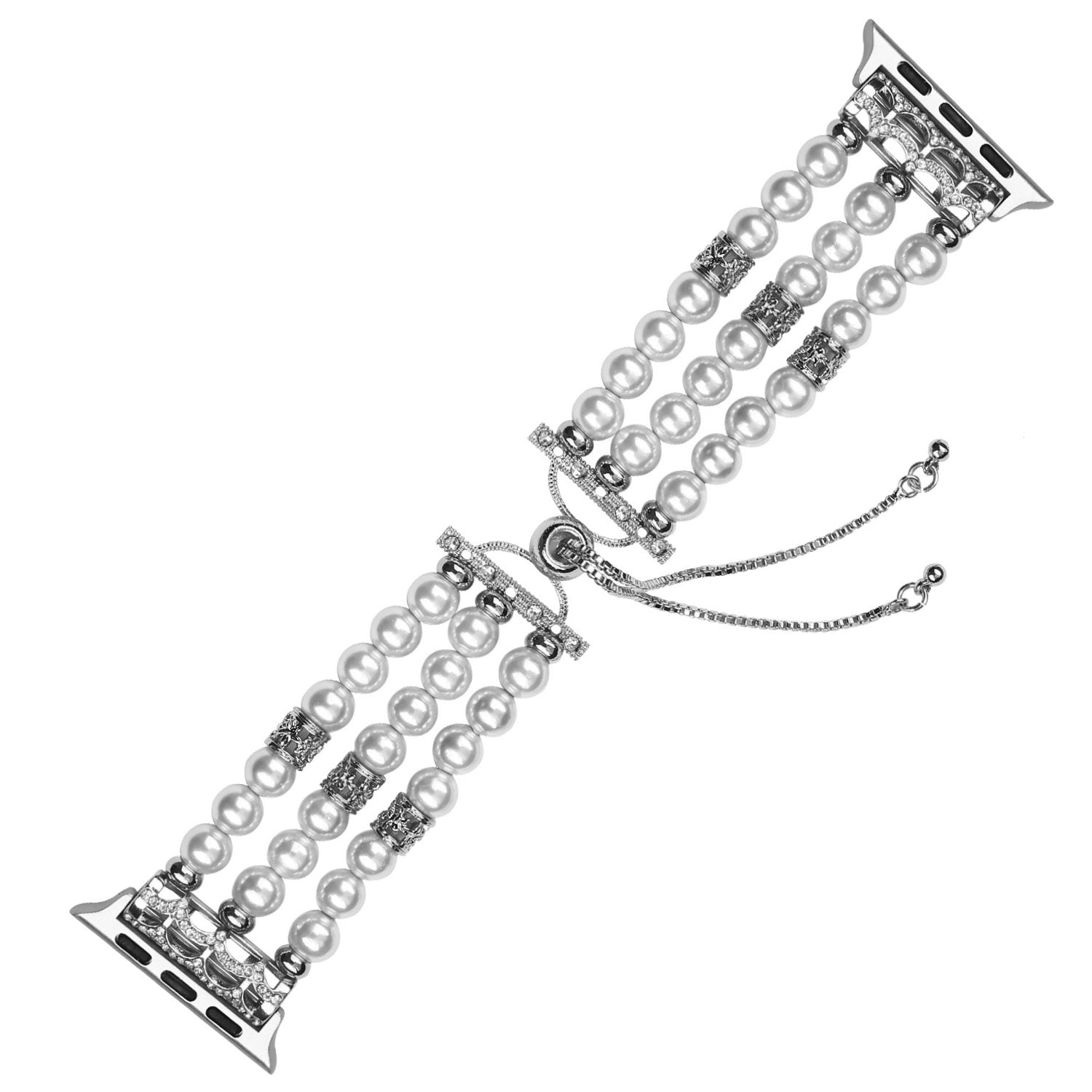Stylish Agate Pearl Watch Strap Replacement Band for Apple Watch Series 8 41mm / Series 7 41mm / Apple Watch Series 1 / 2 / 3 38mm / Apple Watch Series SE / SE(2022) / 6 / 5 / 4 40mm - Pearl / White - UNIQBUY