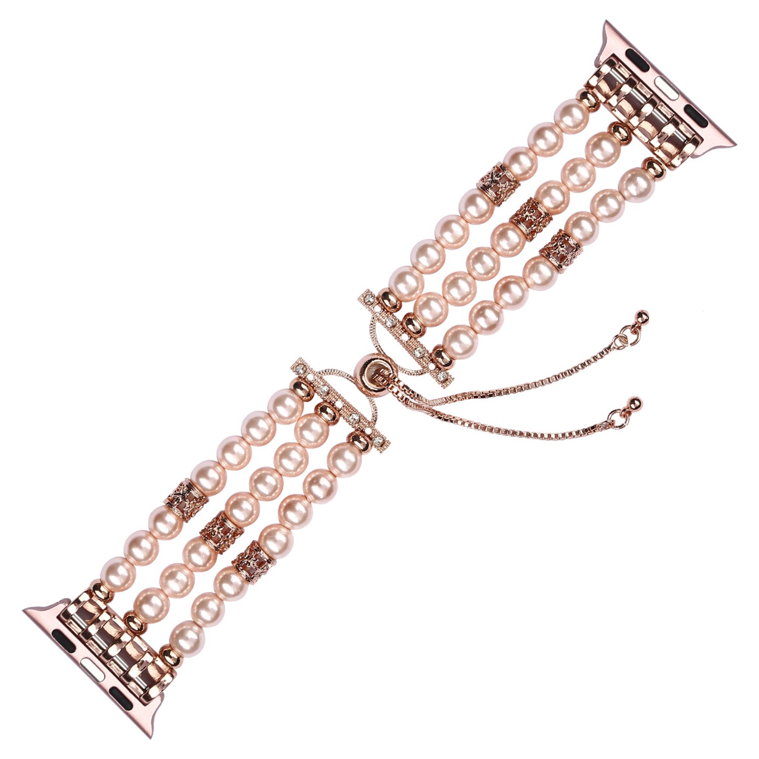 Stylish Agate Pearl Watch Strap Replacement Band for Apple Watch Series 8 41mm / Series 7 41mm / Apple Watch Series 1 / 2 / 3 38mm / Apple Watch Series SE / SE(2022) / 6 / 5 / 4 40mm - Pearl / Pink - UNIQBUY