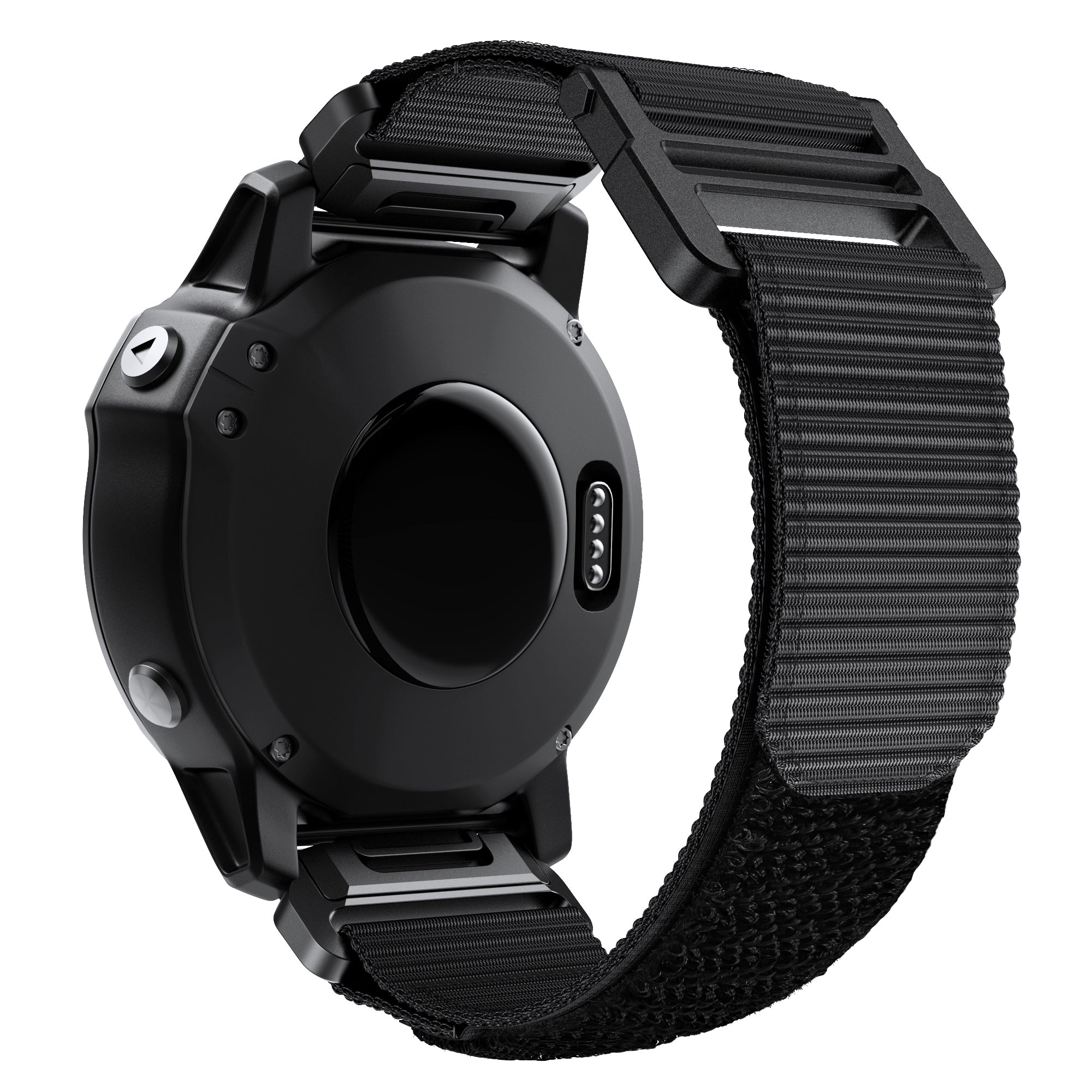 26mm Sport Loop Strap for Garmin Fenix 7X/6X/5X, Breathable Nylon Adjustable Elastic Replacement Band - Black - UNIQBUY
