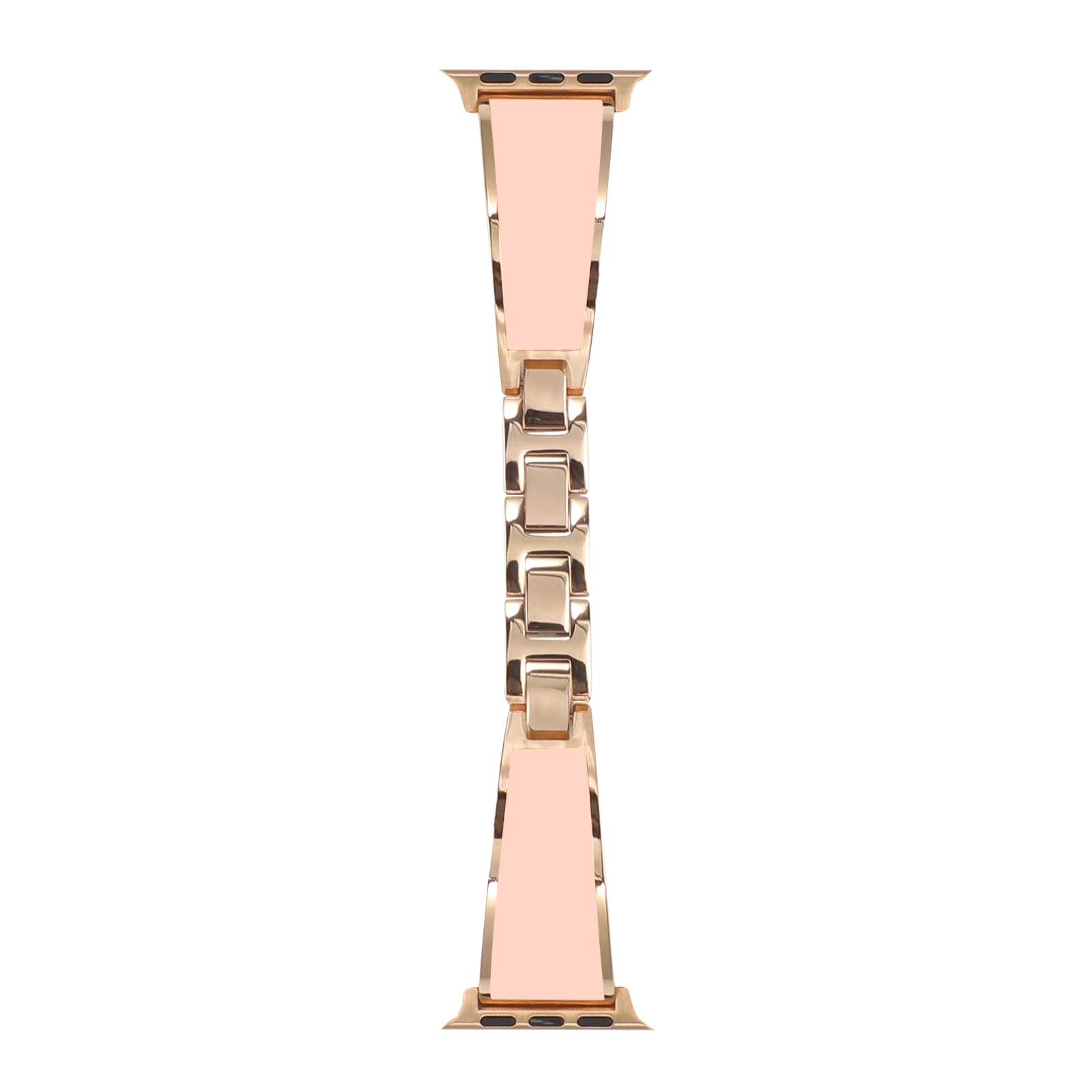 For Apple Watch Series 1 / 2 / 3 42mm / SE / Series 4 / 5 / 6 44mm / Series 7 45mm / Series 8 45mm Chain Style Bracelet Stainless Steel Watchband Watch Strap - Pink - UNIQBUY