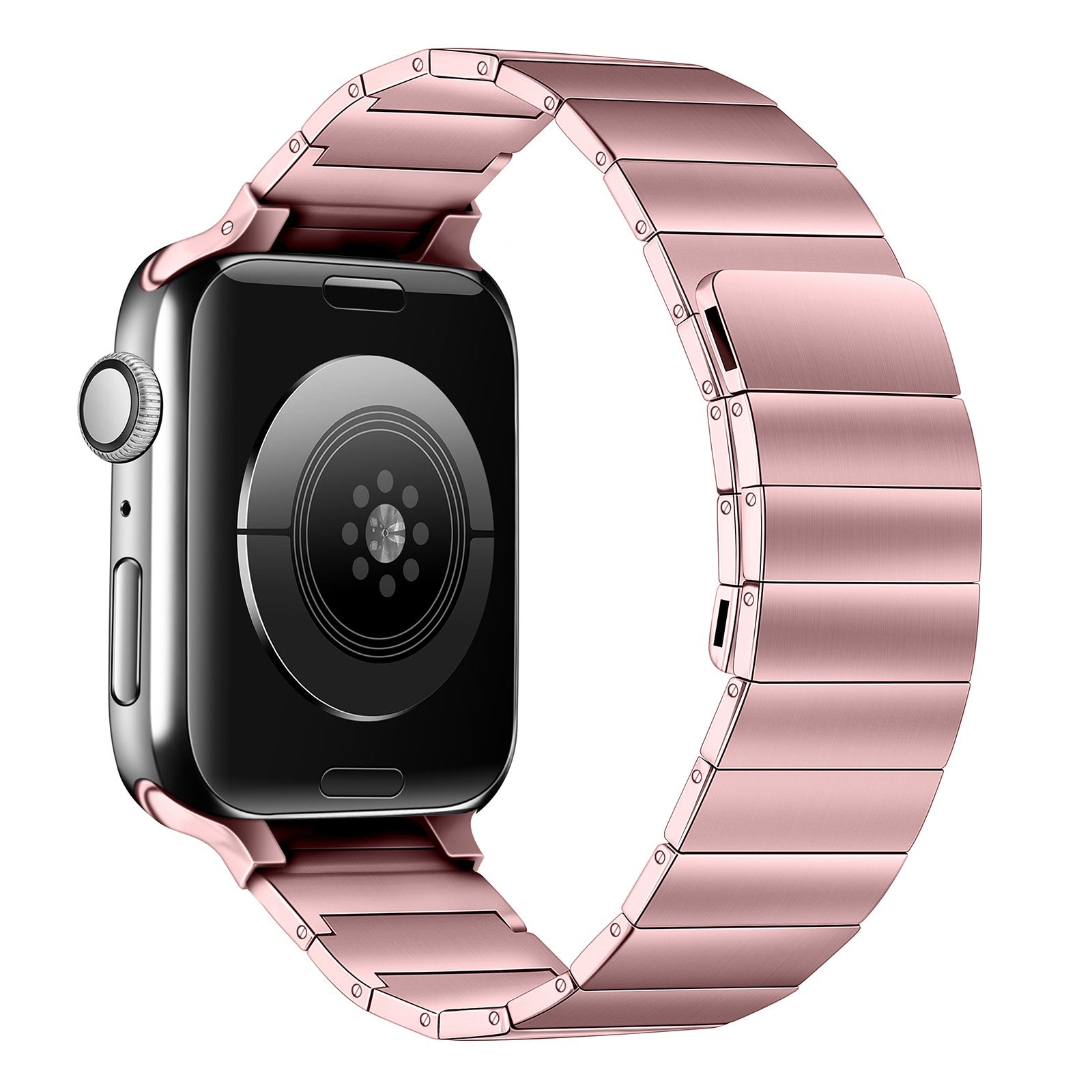 For Apple Watch Series 8 41mm / Series 7 41mm / Series 6 / 5 / 4 / SE / SE(2022) 40mm / Series 1 / 2 / 3 38mm, Quick Release Watch Band Magnetic Stainless Steel Replacement Watch Strap - Pink - UNIQBUY