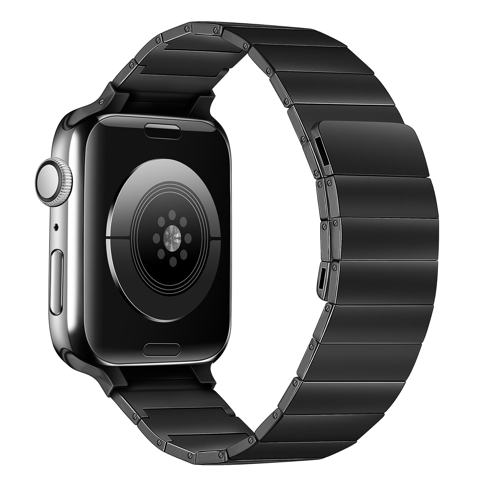 For Apple Watch Series 8 41mm / Series 7 41mm / Series 6 / 5 / 4 / SE / SE(2022) 40mm / Series 1 / 2 / 3 38mm, Quick Release Watch Band Magnetic Stainless Steel Replacement Watch Strap - Black - UNIQBUY
