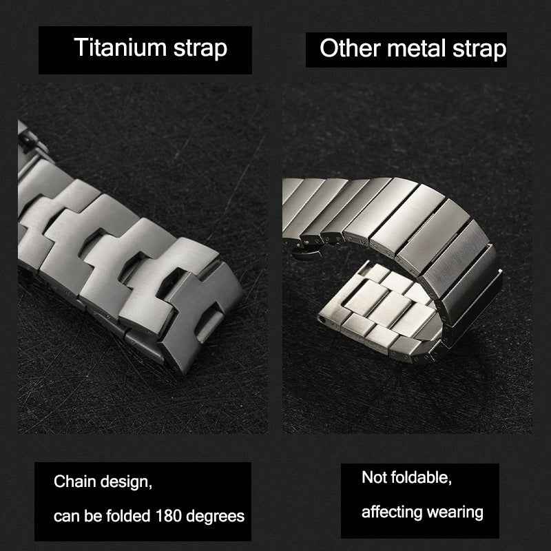 For Apple Watch Series 8 41mm / 7 41mm / Series / 4 / 5 / 6 / SE / SE(2022) 40mm / Series 3 / 2 / 1 38mm Titanium Steel Anti-scratch Smart Watch Band Wrist Strap - Silver