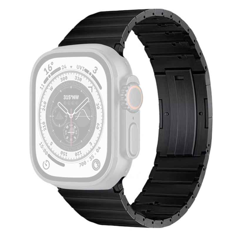 Titanium Steel Band For Apple Watch Series 8 7 41mm / Series 6 5 4 SE (2022) SE 40mm / Series 3 2 1 38mm Quick Release Watch Strap - Black