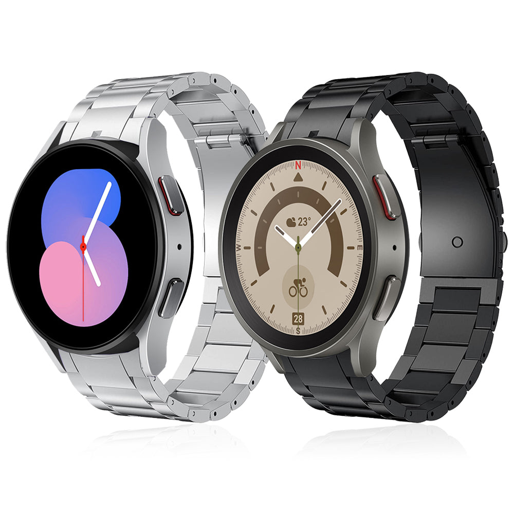 For Samsung Galaxy Watch6 40mm 44mm / Watch6 Classic 43mm 47mm / Watch 5 40mm 44mm / Watch4 40mm 44mm Watch Band Titanium Alloy Wrist Strap - Black - UNIQBUY