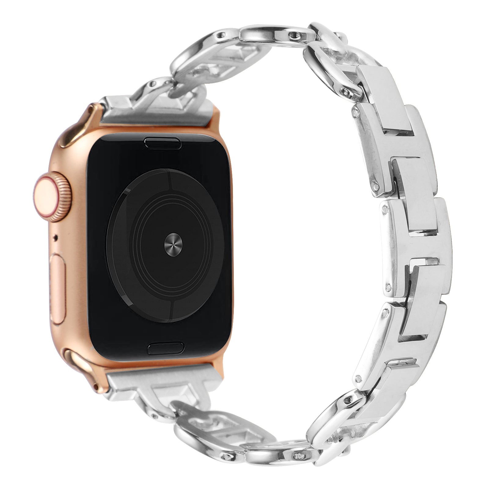 For Apple Watch Ultra 49mm / Series 8 / 7 45mm / 6 / 5 / 4 / SE / SE (2022) 44mm / 3 / 2 / 1 42mm Metal Bracelet Watch Strap Replacement Wrist Band - Silver - UNIQBUY