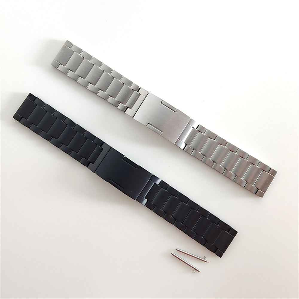 For Huawei Watch Buds / GT3 SE / GT3 Pro Titanium Steel Watch Band 22mm 3-Bead Metal Sports Strap - Black