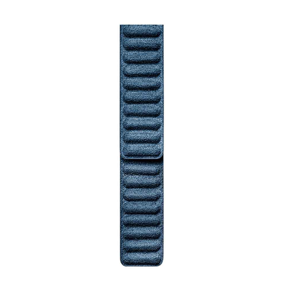 For Apple Watch Series 8 7 41mm / Series 6 5 4 SE SE (2022) 40mm / Series 3 2 1 38mm Watchband Suede Leather Magnetic Strap - Navy Blue