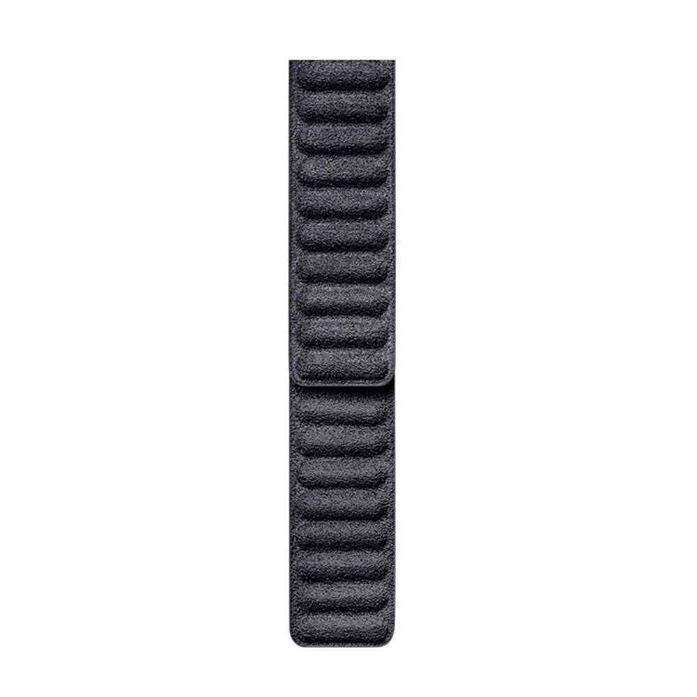 For Apple Watch Ultra 49mm / Series 8 7 45mm / Series 6 5 4 SE SE (2022) 44mm / Series 3 2 1 42mm Magnetic Watch Strap Suede Leather Watchband - Dark Grey