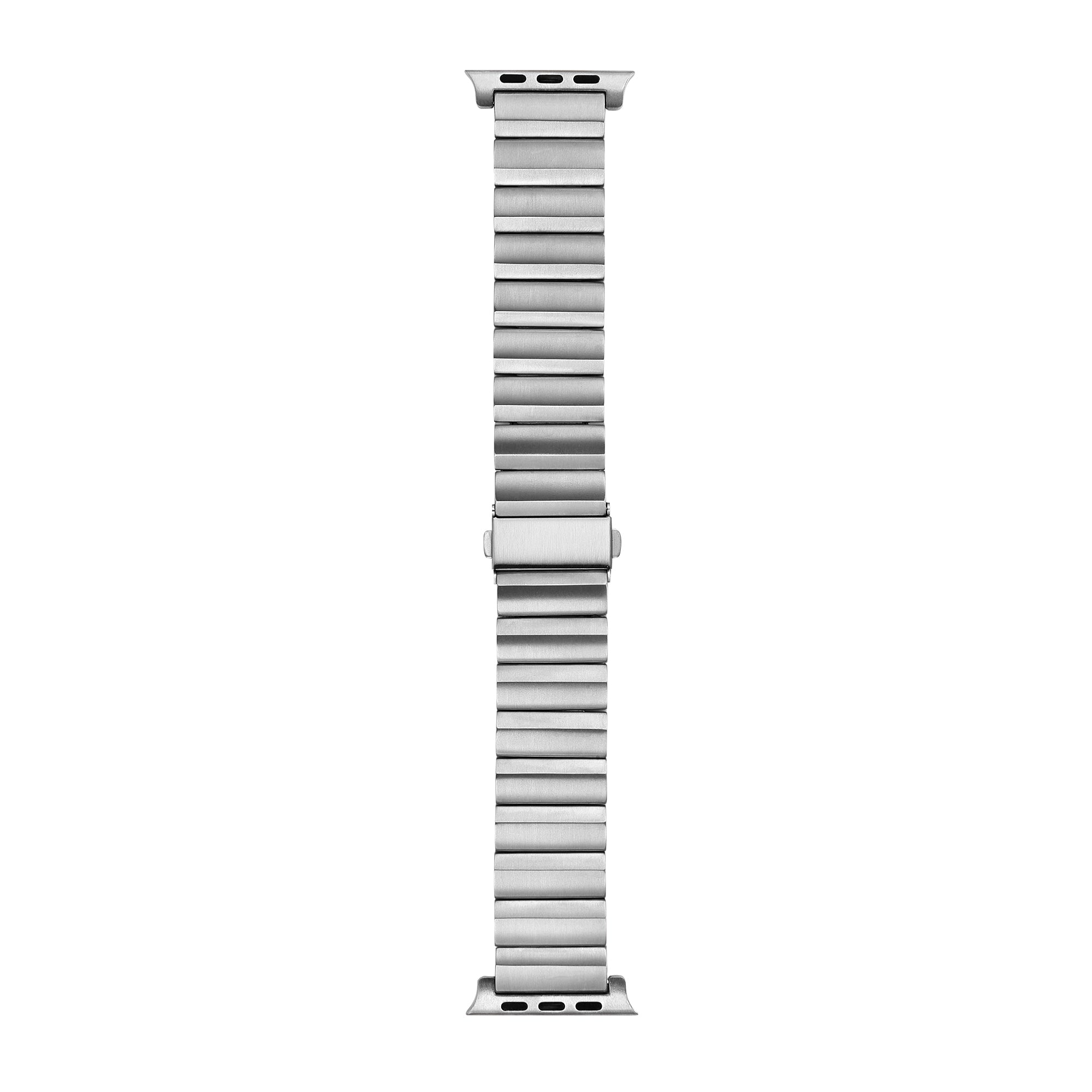 Wrist Strap for Apple Watch Ultra 49mm / Series 8 45mm / 7 45mm / SE / SE (2022) / 4 / 5 / 6 44mm / 3 / 2 / 1 42mm Titanium Alloy Replacement Watchband - Silver - UNIQBUY