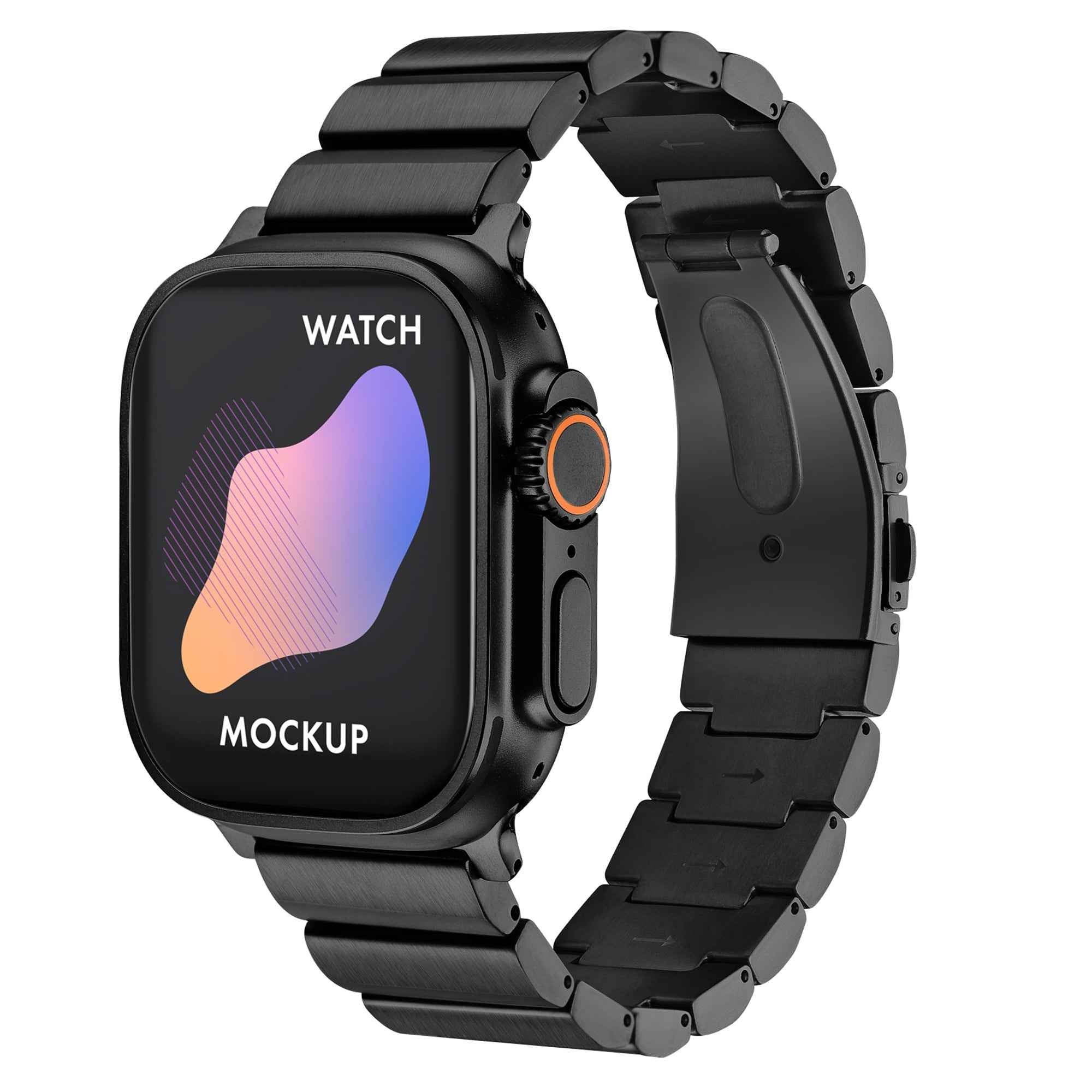 For Apple Watch Series 8 / 7 41mm / SE / SE (2022) / 4 / 5 / 6 40mm / 3 / 2 / 1 38mm Watch Band Titanium Alloy Wrist Strap - Black