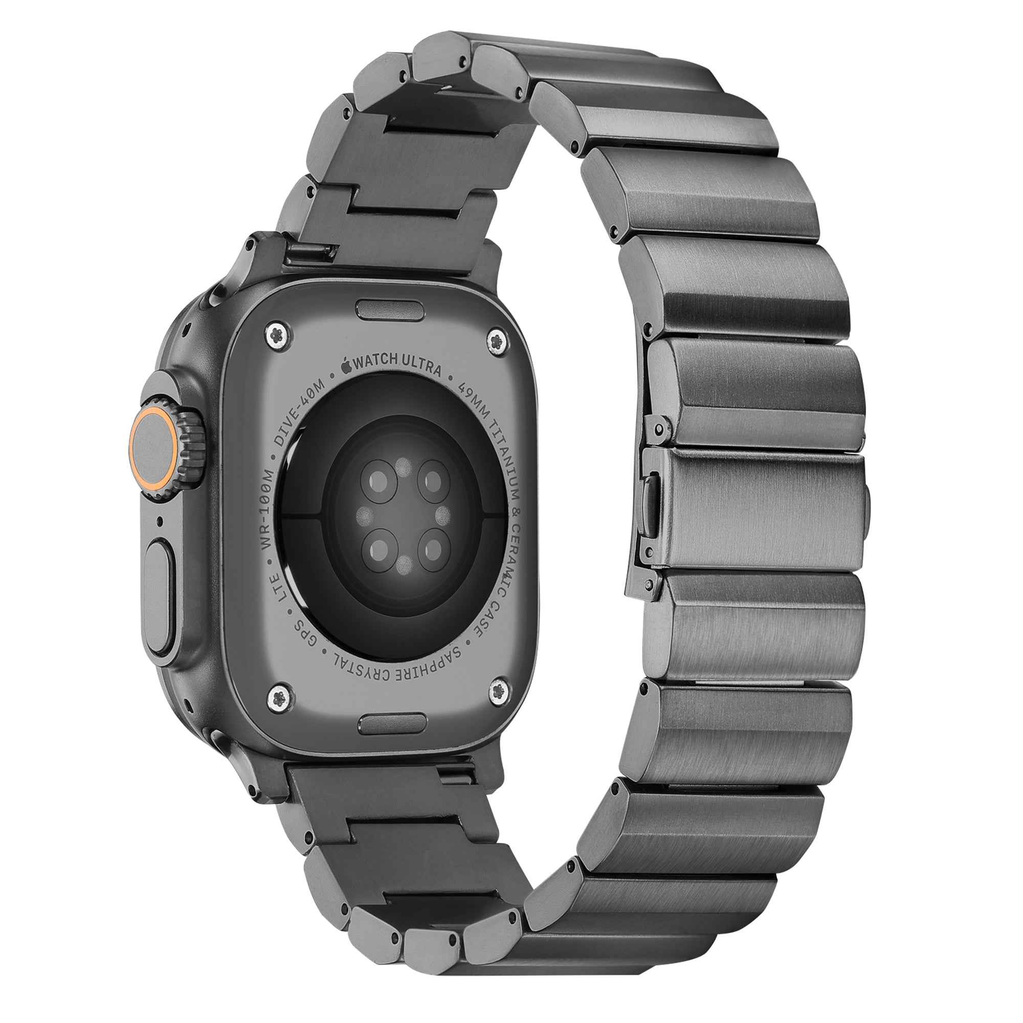 For Apple Watch Series 8 / 7 41mm / SE / SE (2022) / 4 / 5 / 6 40mm / 3 / 2 / 1 38mm Watch Band Titanium Alloy Wrist Strap - Grey